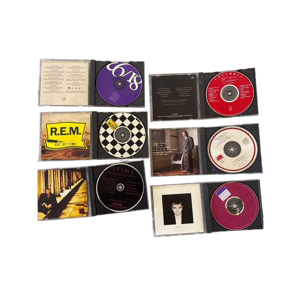 Lot 6 CDs REM Sting Phil Collins Michael Bolton Simple Minds Peter Gabriel So